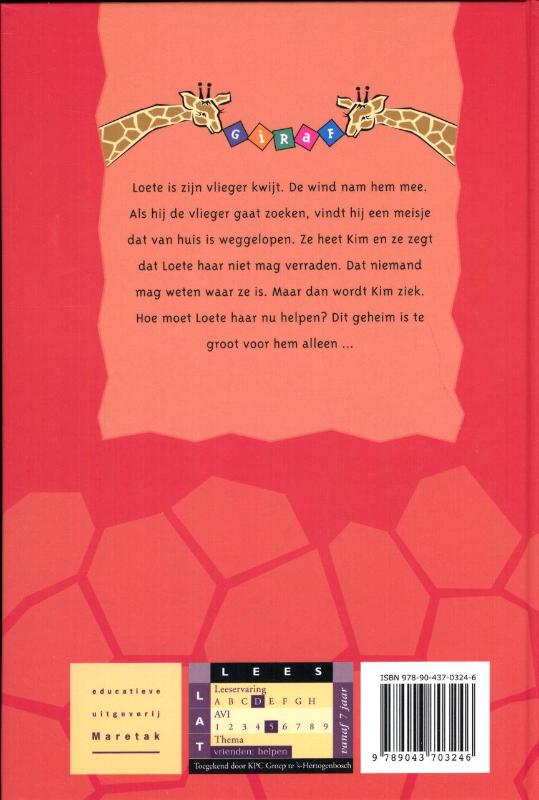 Giraf  -   De vlieger van Loete achterkant
