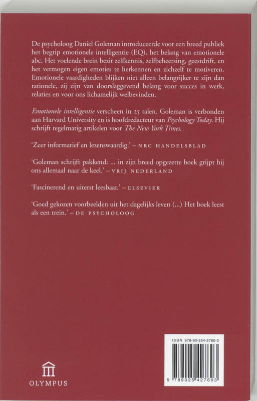 Emotionele intelligentie / Olympus achterkant