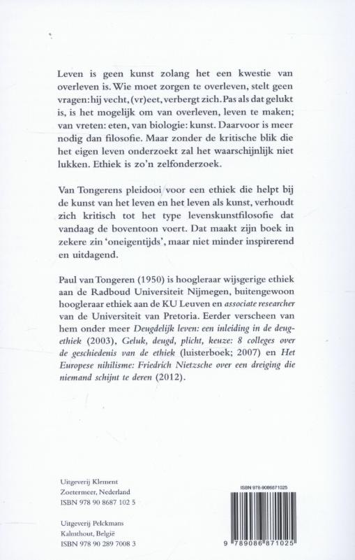 Leven is een kunst achterkant