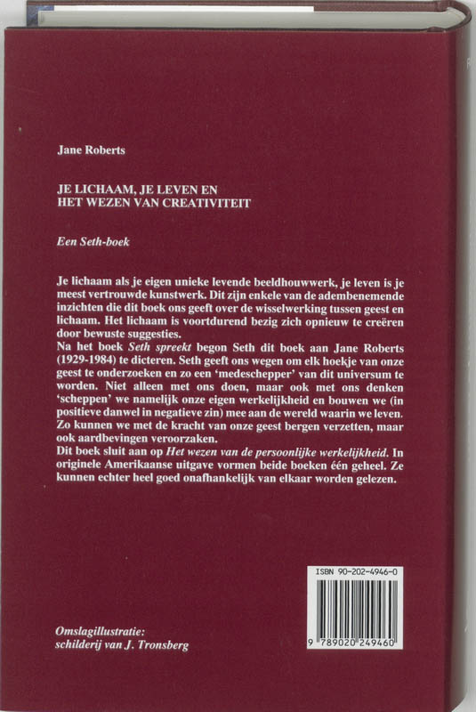 Je lichaam, je leven en het wezen van de creativiteit / New age achterkant