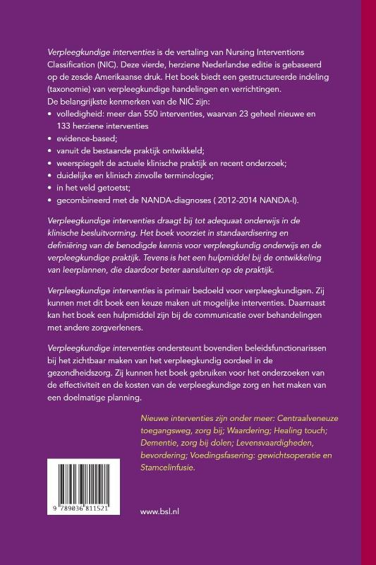 Verpleegkundige interventies achterkant