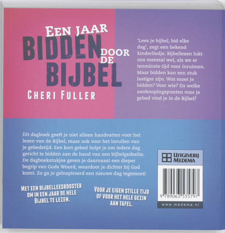 Een Jaar Bidden Door De Bijbel achterkant