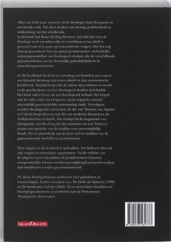 Grondvormen van theologische systematiek achterkant