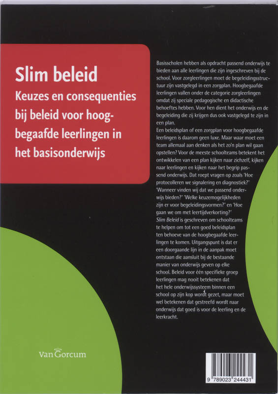 Slim Beleid achterkant