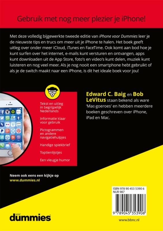 iPhone voor Dummies achterkant
