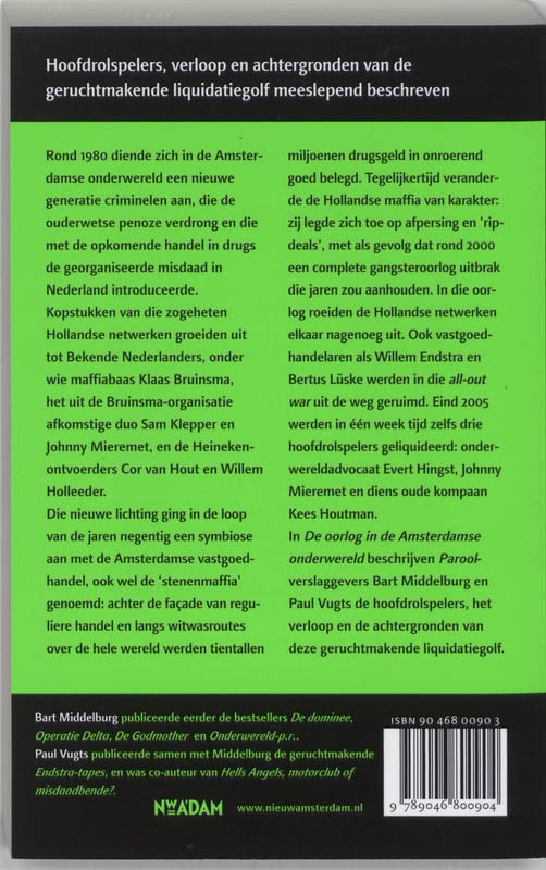 De Oorlog In De Amsterdamse Onderwereld achterkant