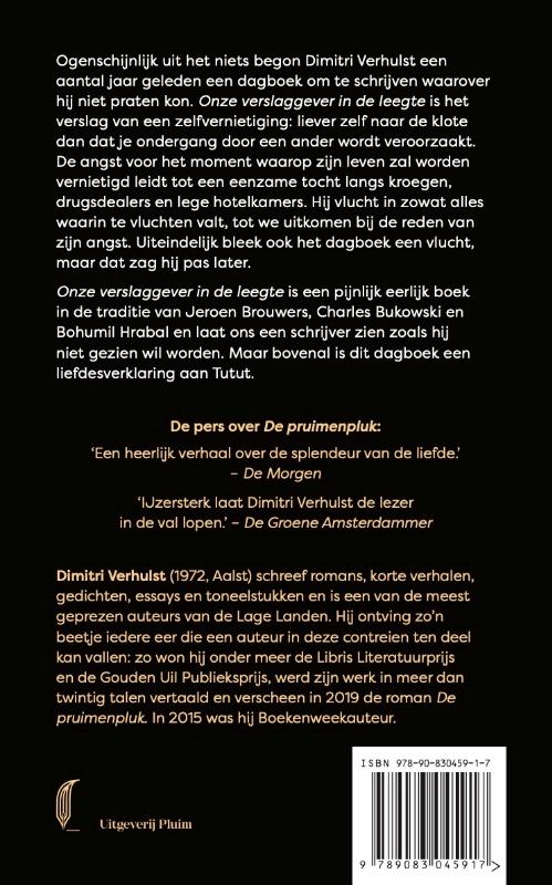 Onze verslaggever in de leegte achterkant