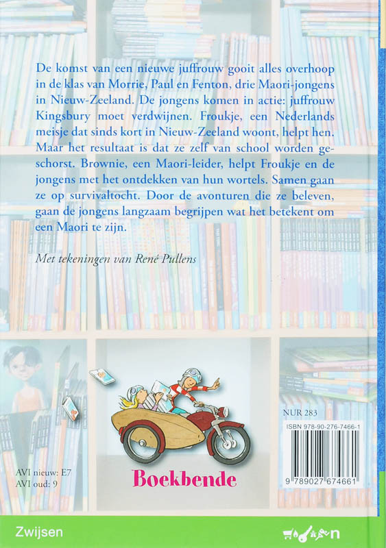 Gebakken juf met kiwisaus / Boekbende achterkant