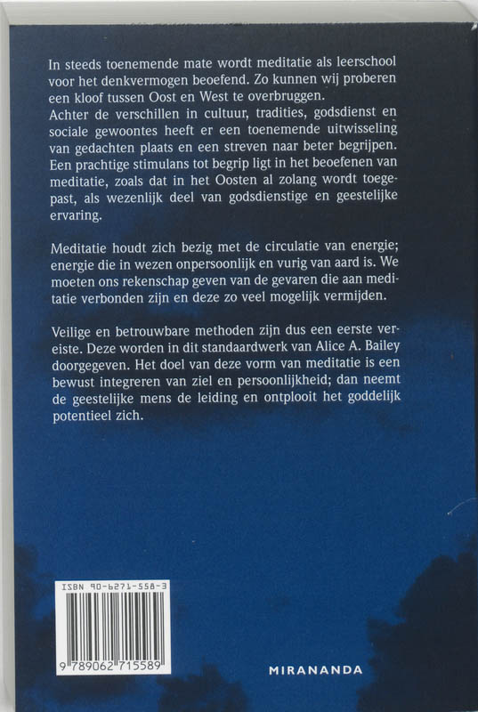 Brieven over occulte meditatie achterkant