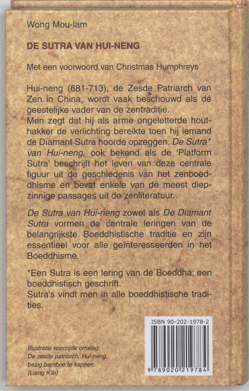 De Soetra van Hui Neng / Orient-serie achterkant
