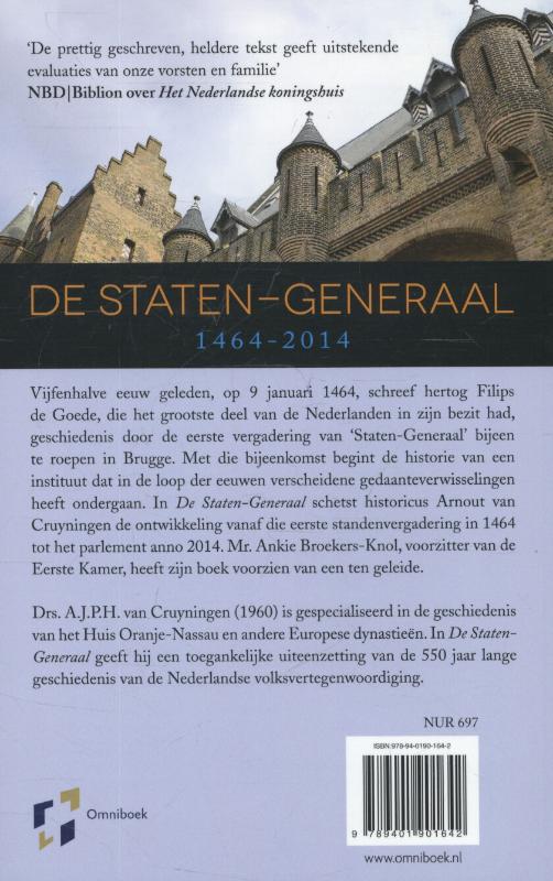 De Staten Generaal. Vijfenhalve eeuw geschiedenis van het parlement achterkant