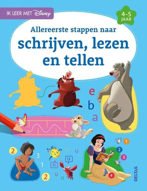 Allereerste stappen naar schrijven, lezen en tellen / 4-5 jaar / Disney