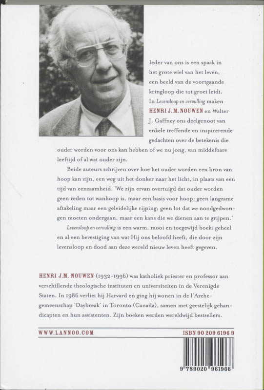 Levensloop en vervulling achterkant