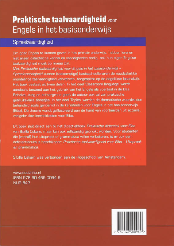 Praktische taalvaardigheid voor Engels in het basisonderwijs achterkant