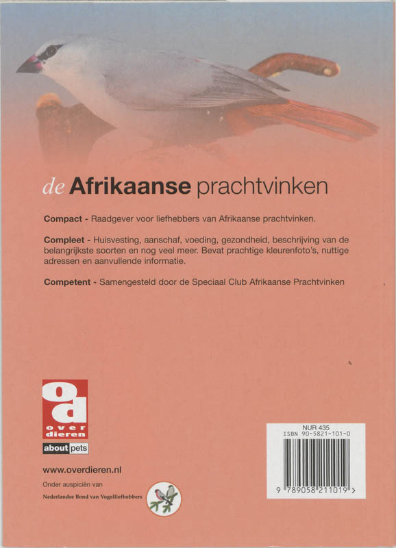 De Afrikaanse prachtvinken / Over Dieren / 096 achterkant