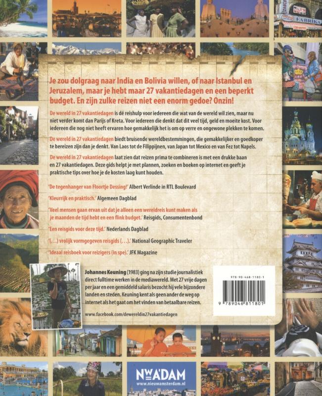 De wereld in 27 vakantiedagen achterkant