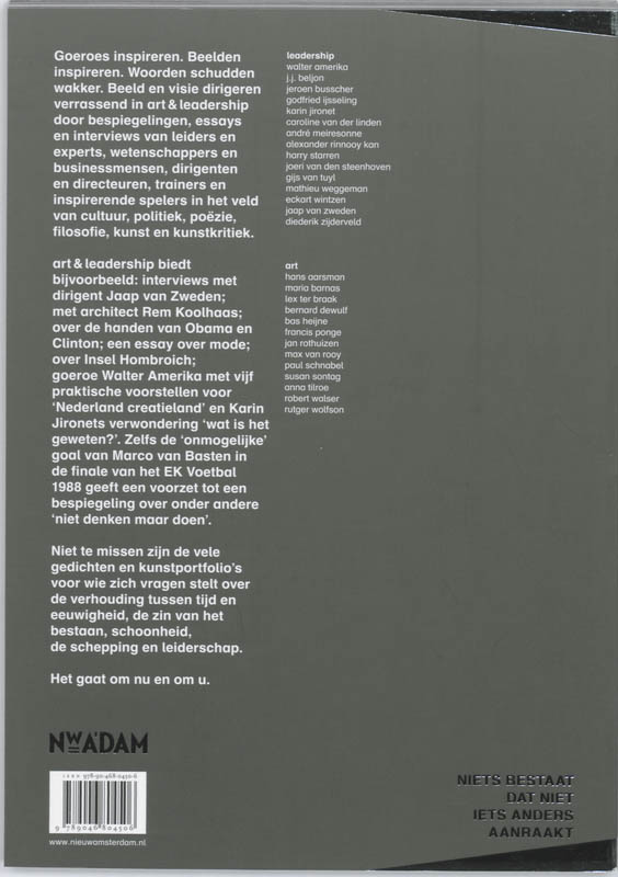 Art & Leadership achterkant