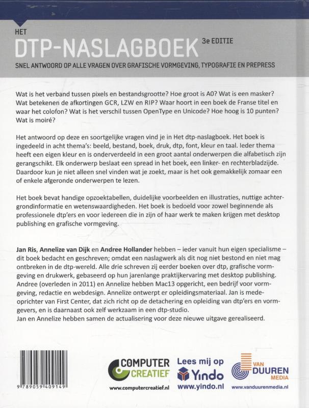 Het DTP naslagboek achterkant