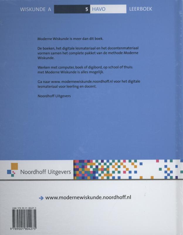 5 havo A / Moderne Wiskunde achterkant