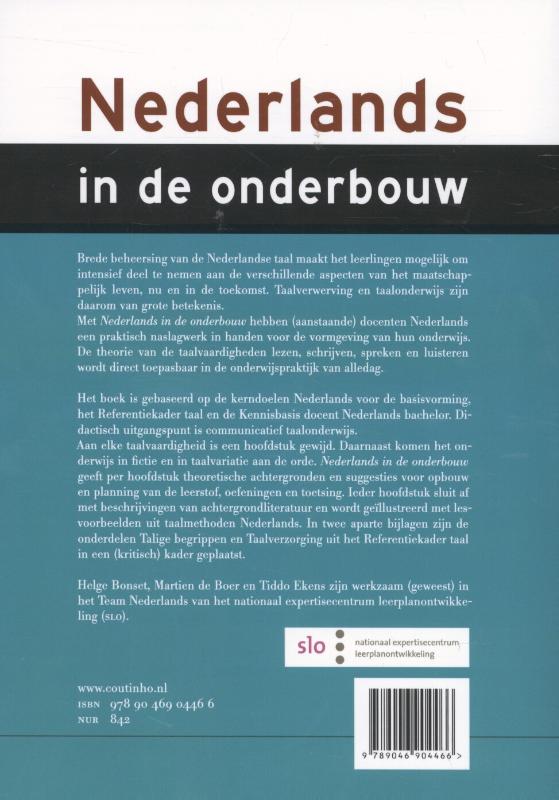 Nederlands in de onderbouw achterkant