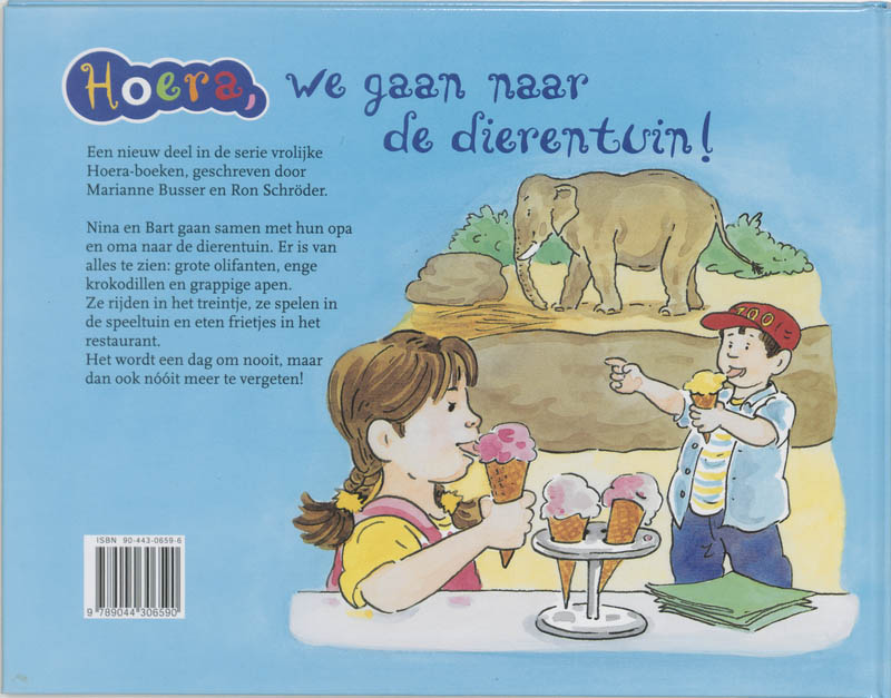 Hoera, we gaan naar de dierentuin! / Hoera achterkant