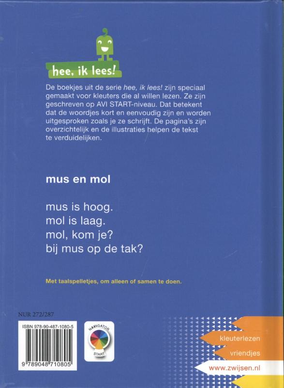 Mus en mol / Hee, ik lees! achterkant