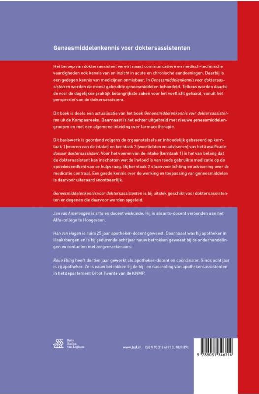 Geneesmiddelenkennis voor doktersassistenten / Basiswerk AG achterkant
