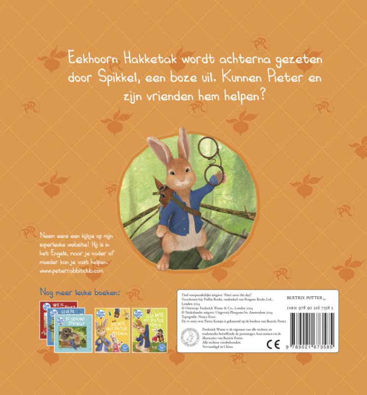 Pieter is een held / Pieter Konijn achterkant