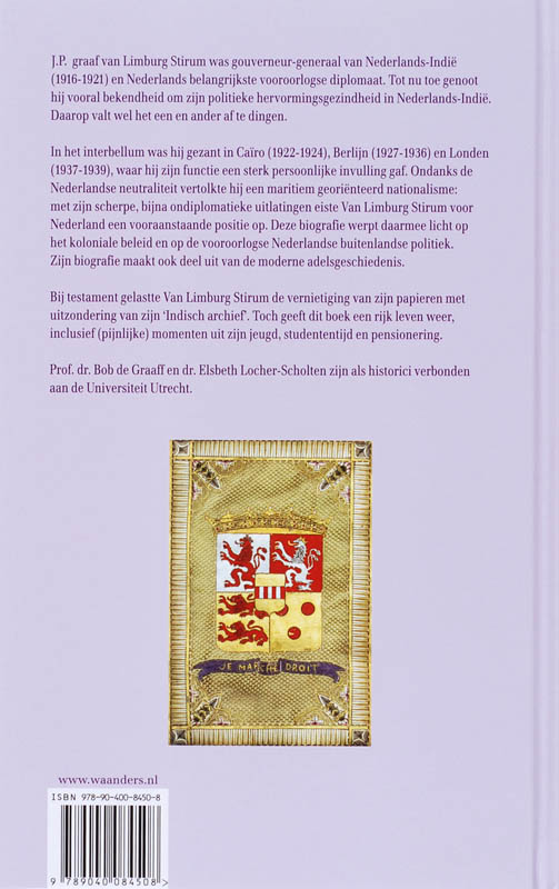 J.J Graaf Van Limburg Stirum 1873-1948 achterkant