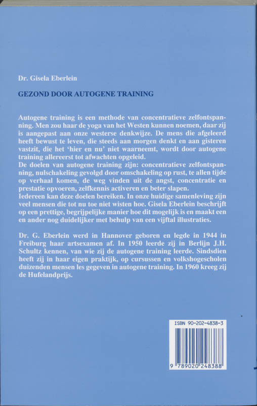 Gezond door autogene training achterkant