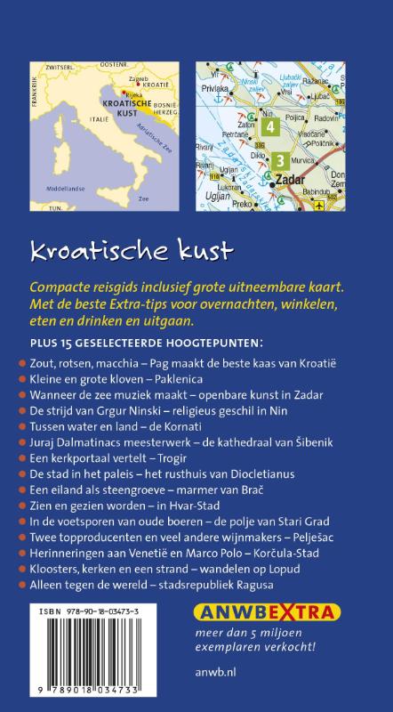 Kroatische kust / ANWB extra achterkant