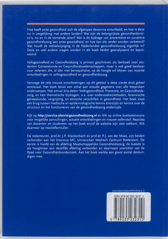 Elsevier gezondheidszorg  -   Volksgezondheid en gezondheidszorg achterkant