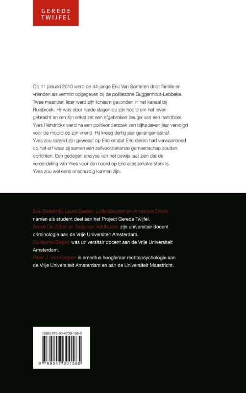 De dode in het dressoir / Gerede Twijfel achterkant