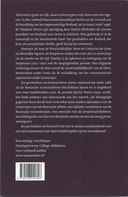 Een geschiedenis van Rusland achterkant