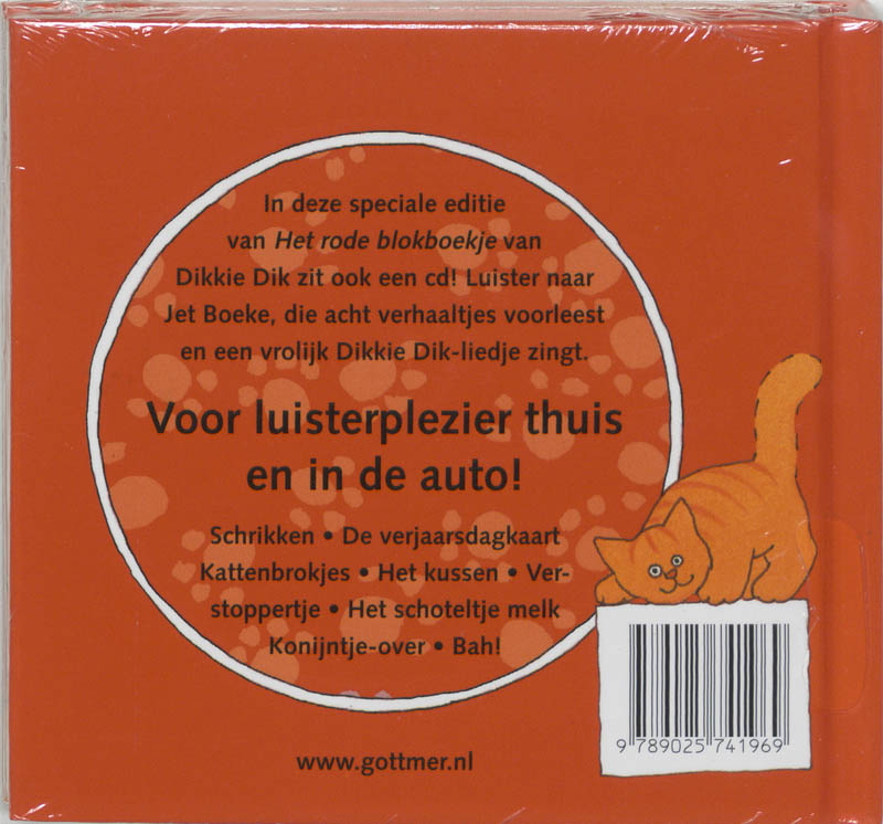 Dikkie Dik Het Rode Blokboekje Met Cd achterkant