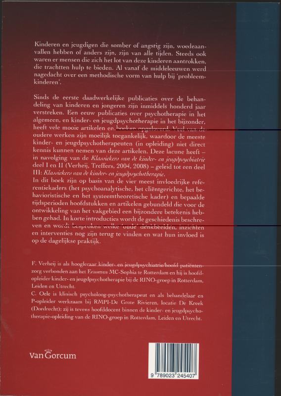 Klassiekers van de kinder- en jeugd-psychotherapie achterkant
