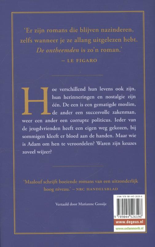 De ontheemden achterkant