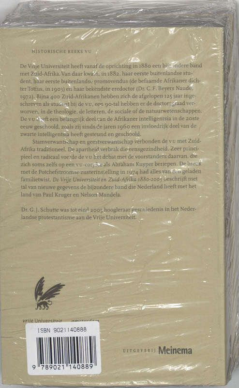 Historische Reeks Vu Dl 10 De Vrije Univ achterkant