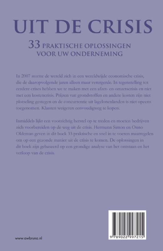 Uit De Crisis achterkant