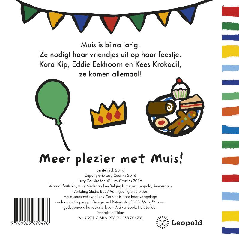 Muis is jarig achterkant