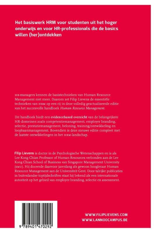 Human Resource Management achterkant