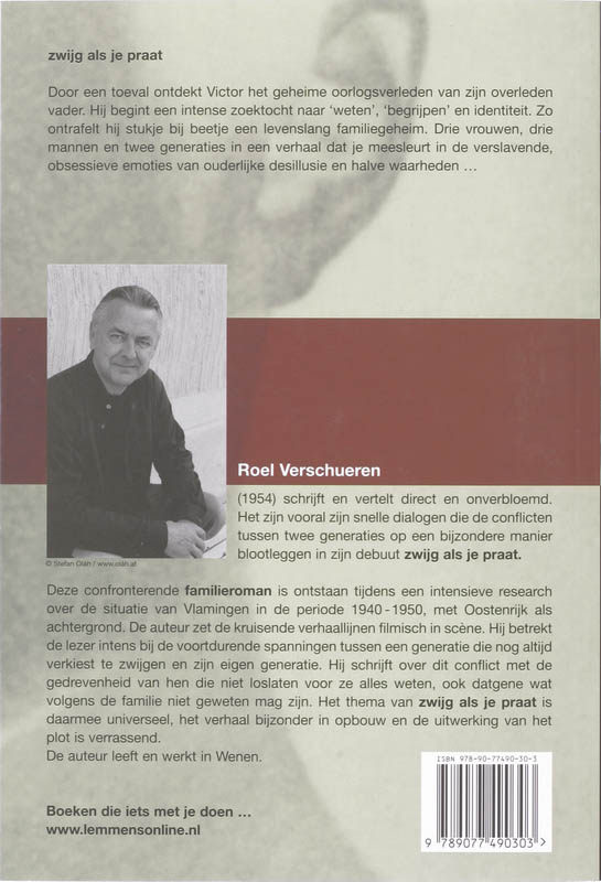 Zwijg als je praat achterkant