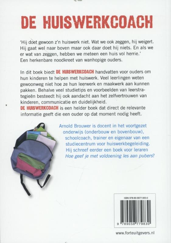 De huiswerkcoach achterkant
