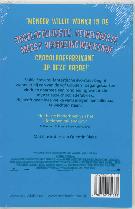 Sjakie En De Chocoladefabriek Filmeditie achterkant