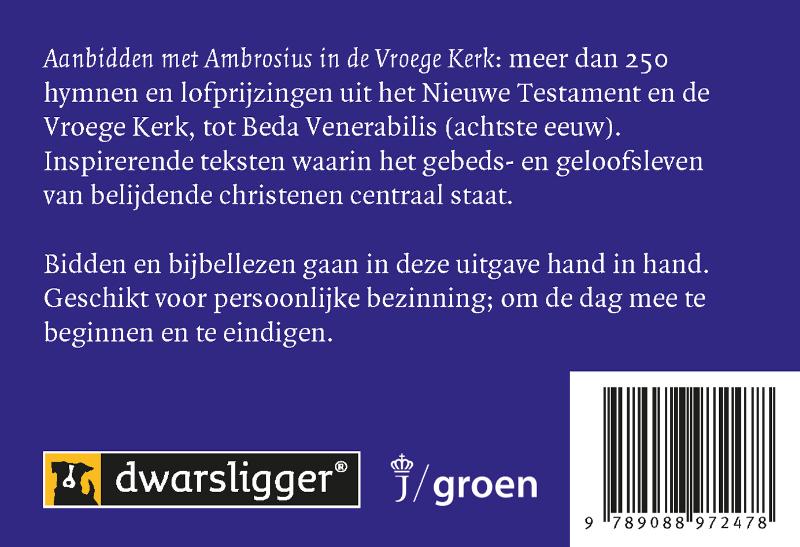 Aanbidden met Ambrosius in de vroege kerk achterkant