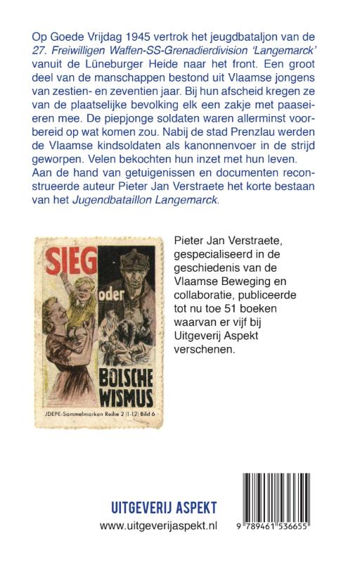 Jugendbataillon Langemarck achterkant