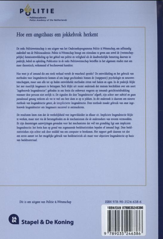 Hoe een angsthaas een jokkebrok herkent / Politiewetenschap / 63 achterkant