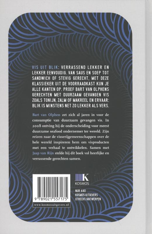 Vis uit blik achterkant