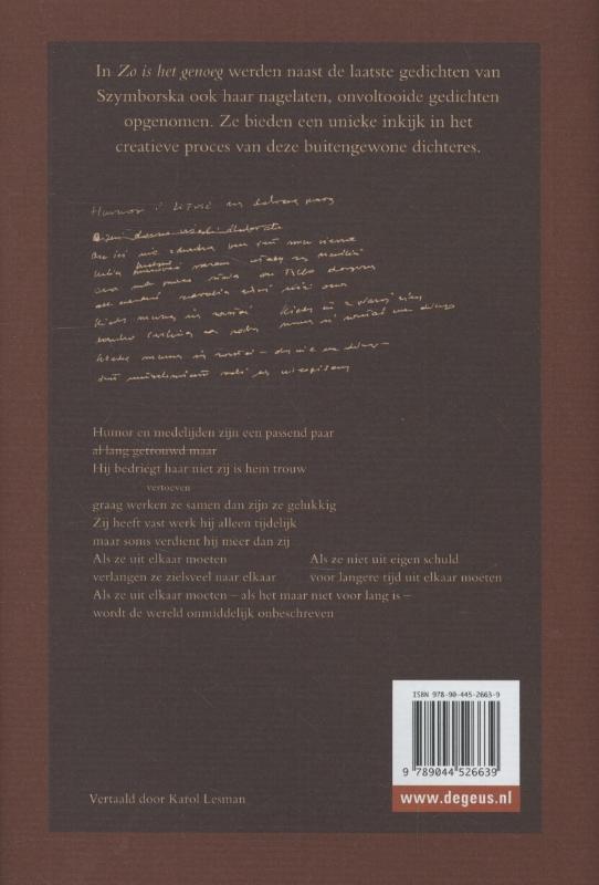 Zo is het genoeg achterkant