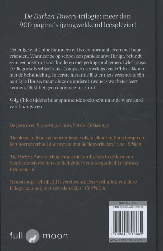 De darkest powers trilogie achterkant